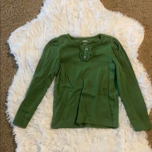 Girls Gymboree size 5 long sleeve green top.